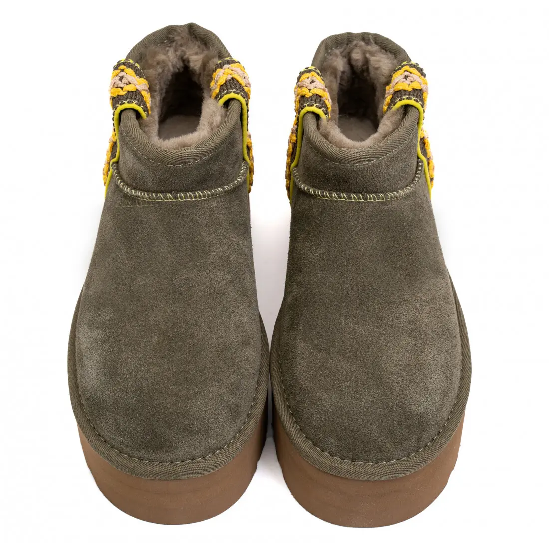 Classic Ultra Mini Braid Plarform — Brunt olive