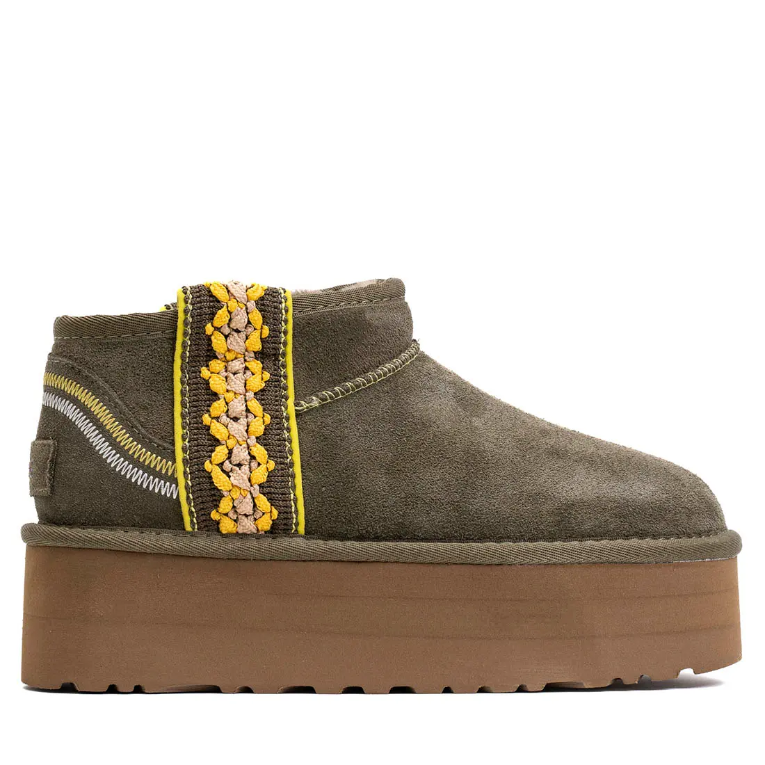 Classic Ultra Mini Braid Plarform Brunt olive — Brunt olive