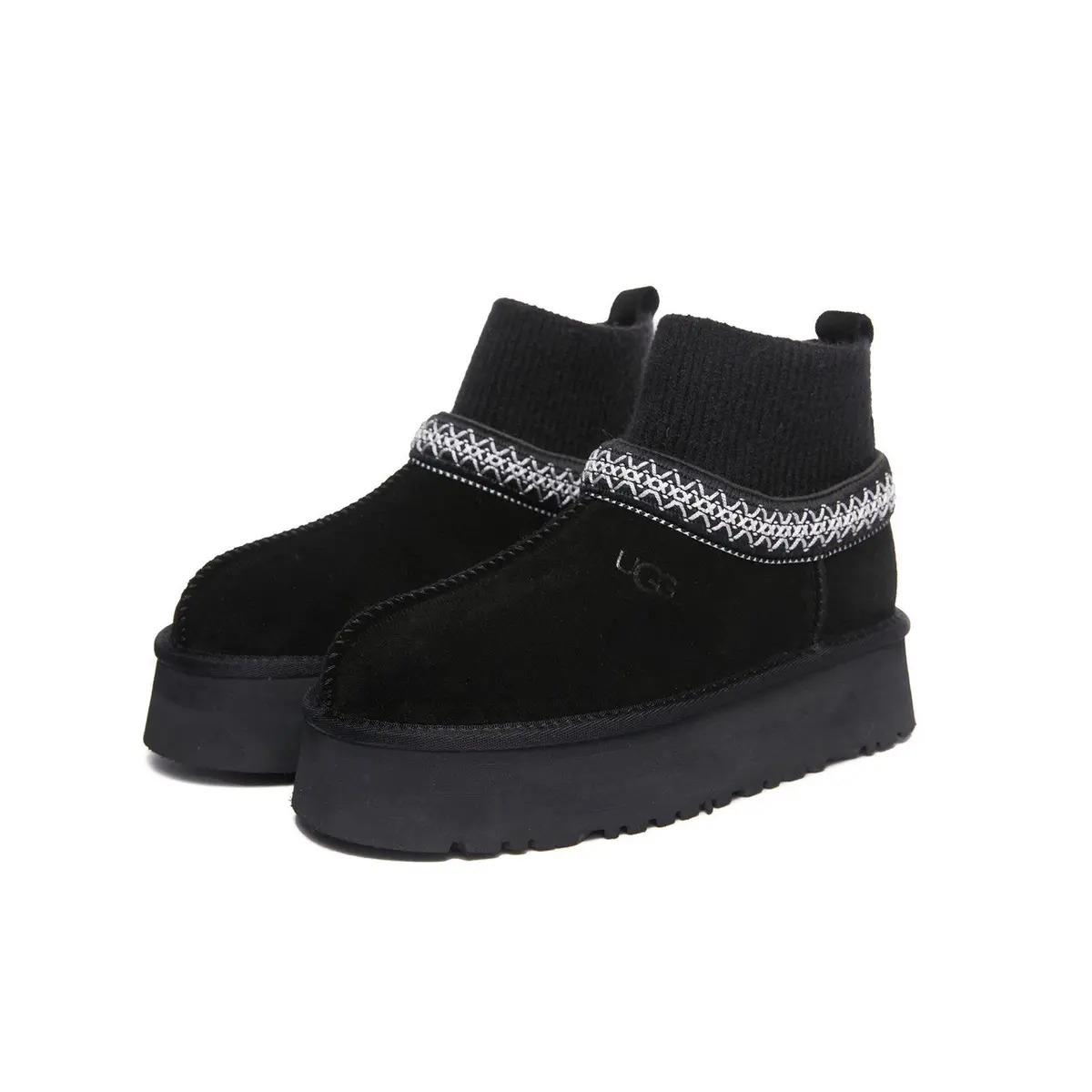 Tazz Platform Knit — Black