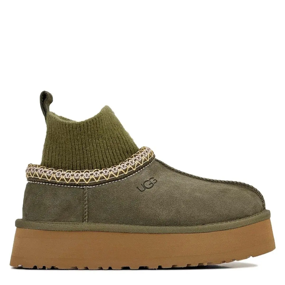 Tazz Platform Knit Khaki — Khaki