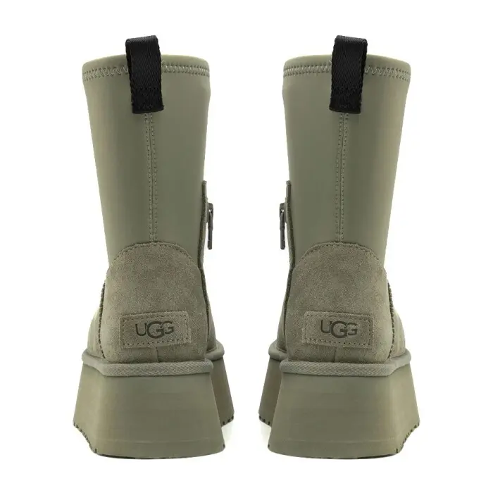 Classic Platform Dipper Boot — Khaki