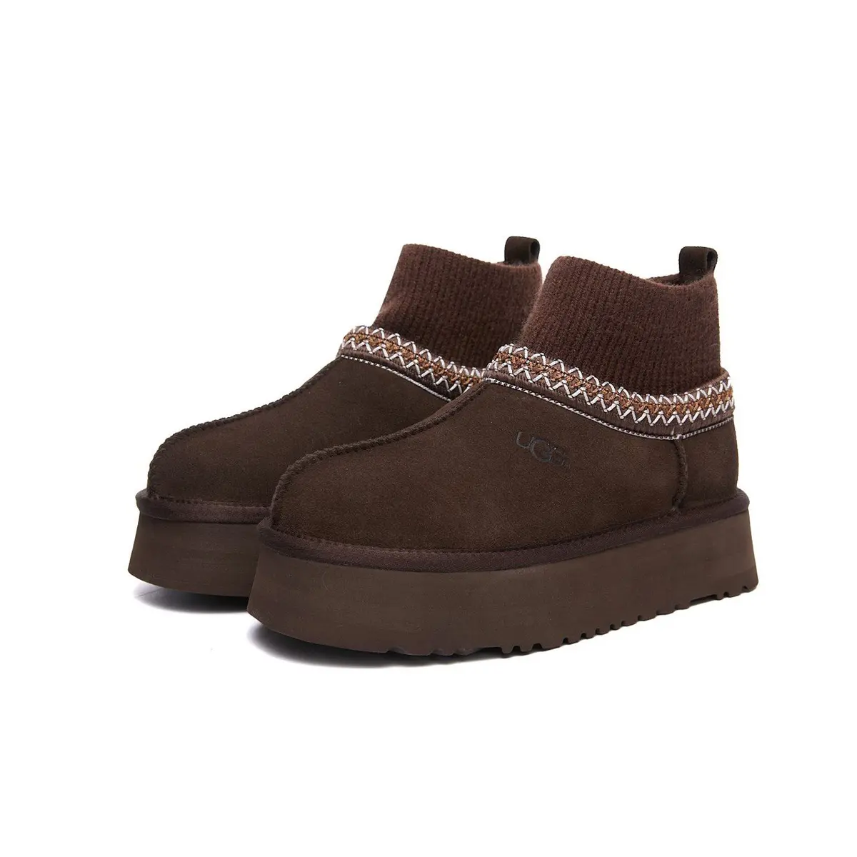 Tazz Platform Knit — Chocolate