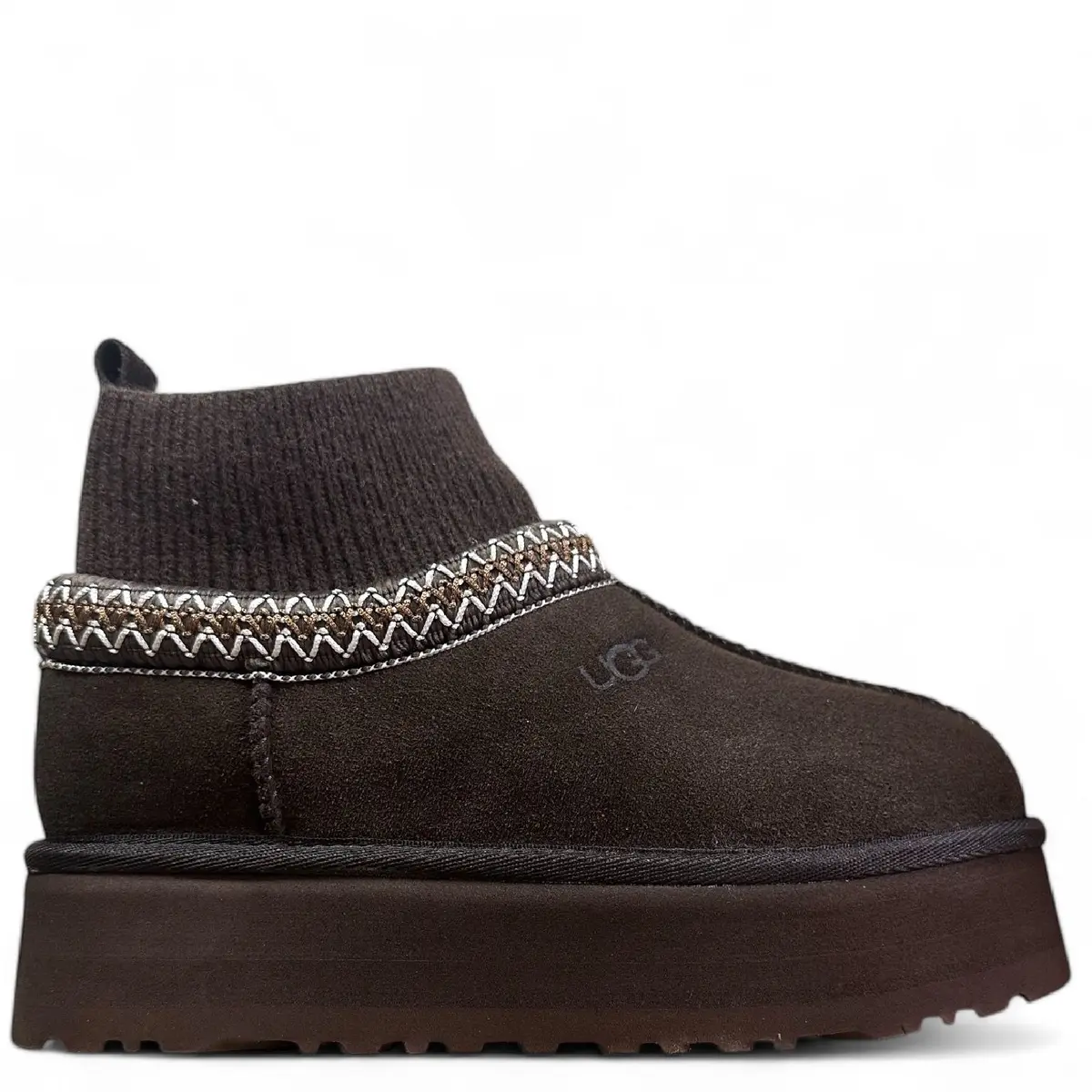 Tazz Platform Knit Chocolate — Chocolate