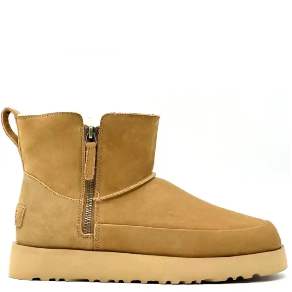 Classic Mini ZIP Suede Boot — Classic mini zip suede boot