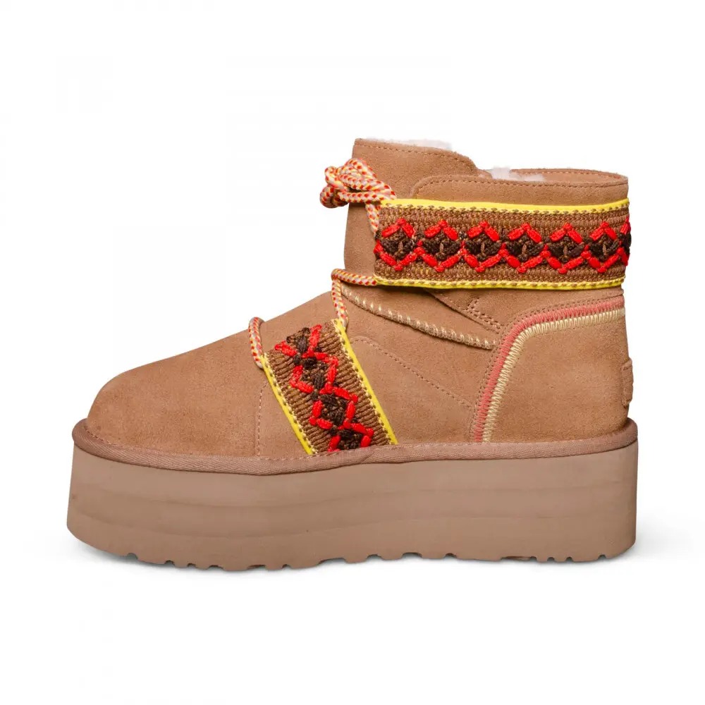 Classic Mini Braid Platform — Chestnut