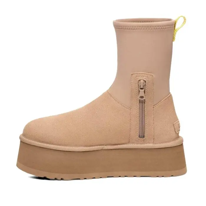 Classic Platform Dipper Boot — Sand