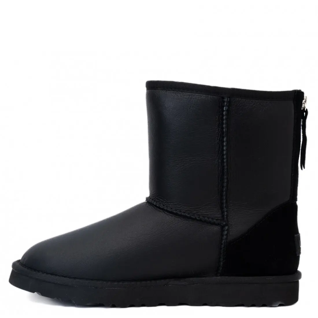 Мужские Short ZIP Мужские short zip - leather black — Мужские short zip - leather black, дополнительный вид