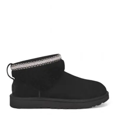 UGG Classic Ultra Mini Maxi Curly Black — Black