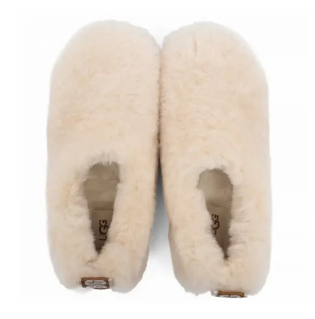 UGG Hailey Fluff Slippers — White