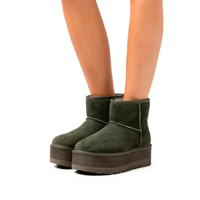 Mini Platform Boot — Khaki